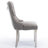 High Dining Chair , Gray Velvet, Stainless Steel Legs, Wing Back Shape, Foam Filled, Constructed With Rubberwood Modern Upholstered Pair, Back, Padding-857982677-857982665