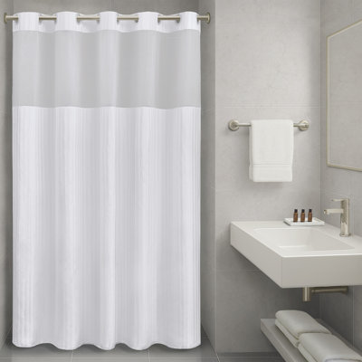 Rideau de douche Jacquard Premium - Paquet de 24 étuis à rayures Jaquard