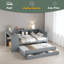 Lit de jour avec couchette, structure de lit de jour en bois avec tiroirs de rangement et tablettes latérales, lit de jour avec bureau, aucune boîte à ressorts nécessaire-1518881783-1518881782