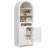 66.2" Tall Arched Bathroom Storage Cabinet with Flip Drawer and Shelves-426857380