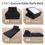 Canapé-lit pliant, fauteuil-futon avec coussin, matelas pliable avec support pour le dos, fauteuil-lit pliant portatif sans assemblage, petits fauteuils pour salle de lecture, chambre d'amis