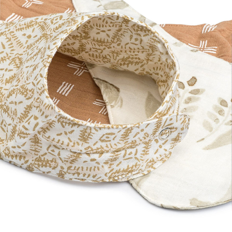 Crane Baby 3Pc. Muslin Bib Set - Kendi Collection