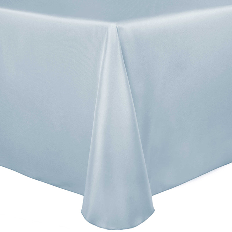Ultimate Textile -10 Pack- Bridal Satin 108 X 156-Inch Rectangular Tablecloth, Ice Blue