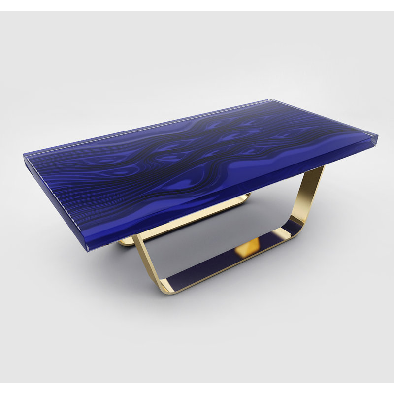 Table basse traîneau, Bleu foncé