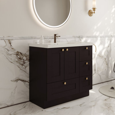 Free-Standing 36"" Single Bathroom Vanity Base Only -  GoldenHome, BVF2311-B-36