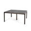 Table de salle à manger d'extérieur moderne en aluminium avec accents tissés