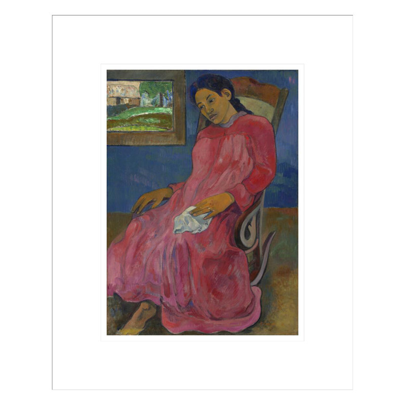 FaATHUMA (Mélancolique) par Paul Gauguin - Estampe numérique encadrée, H 16,75 po x l 13,69 po