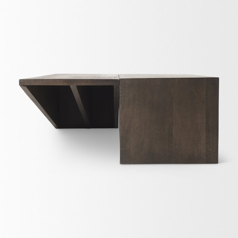 West Solid Wood Coffee Table, Light Brown