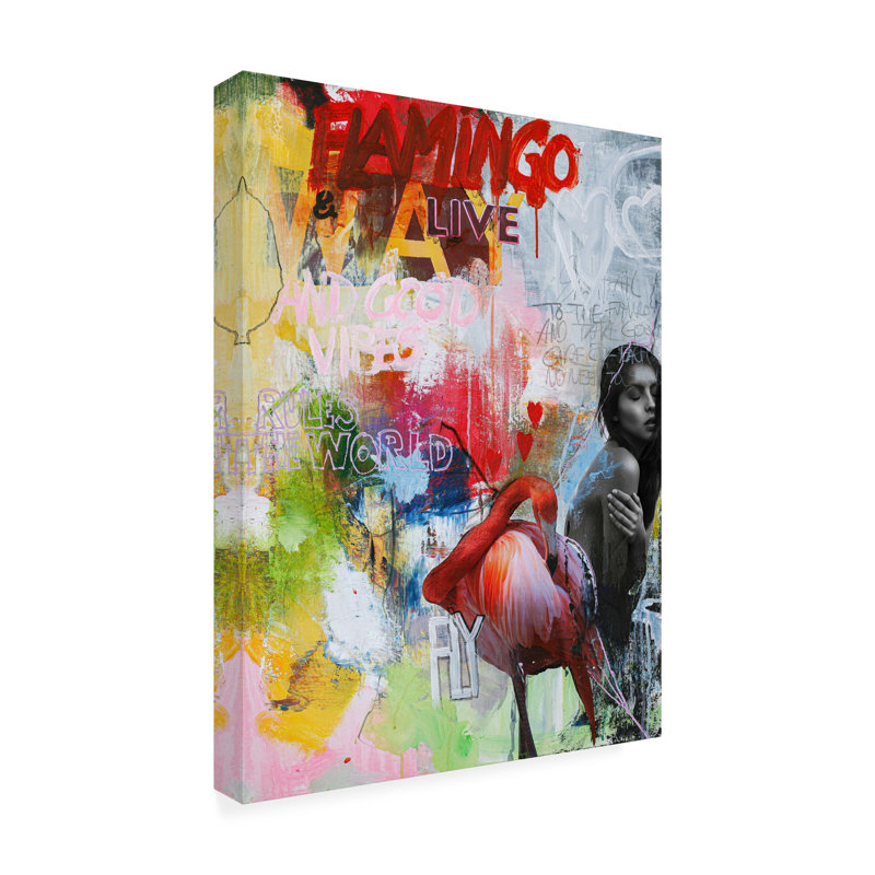 Art sur toile Design Fabrikken Flamingo, H 19 po x l 14 po