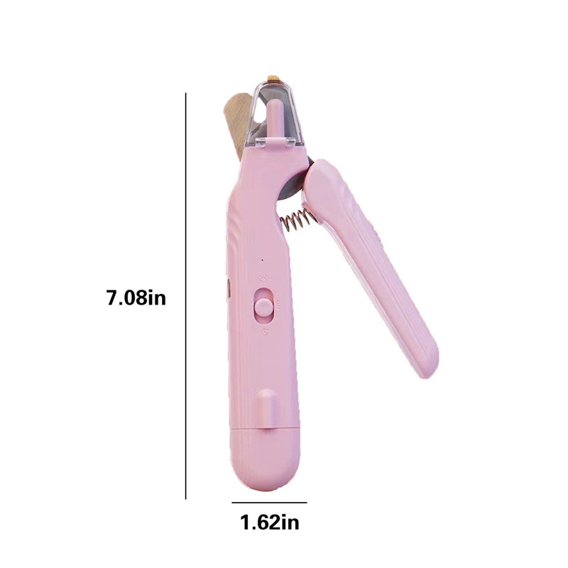 Meuleuse à clous 2 en 1 et coupe-ongles pour chien, Rose