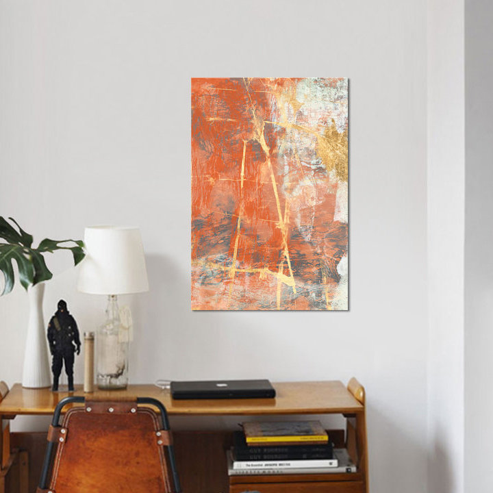 «Terre Cotta Lace II», impression sur toile, H 60 po x l 40po x P 1,5 po, Toile tendue, Pas de tapis