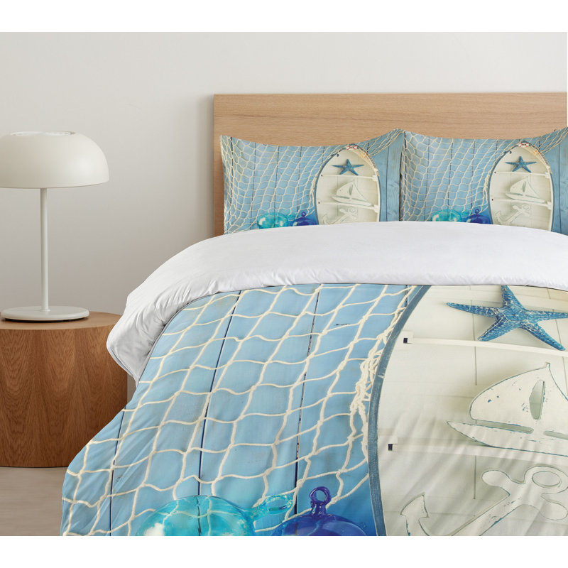 Coastal Polyester Duvet Cover, Queen