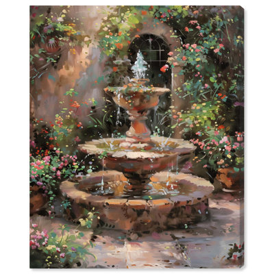 Hidden Fountain Impressionism Art by Art Remedy