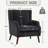 Elegant Wingback Accent Chair with Contemporary Straight Arm Design-660380100