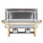 8 Qt Rectangle Chafing Dish Buffet Set Full-Size & Half-Size Pans Gold