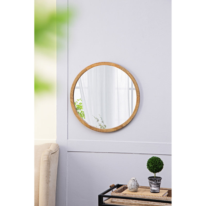 Miroir mural 20 po en X dans un cadre en bois de manguier. Convient à différents espaces: salon, salle à manger, salle de bain, bureau. Améliore la luminosité de la pièce et augmente la perception de l'espace. Minimaliste. 50% miroir, 40%