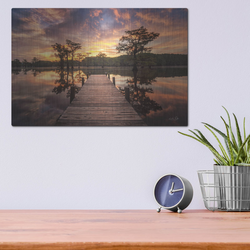 Art mural en métal «Walk to the Sun» par Martin Podt, H 12 po x l 16 po