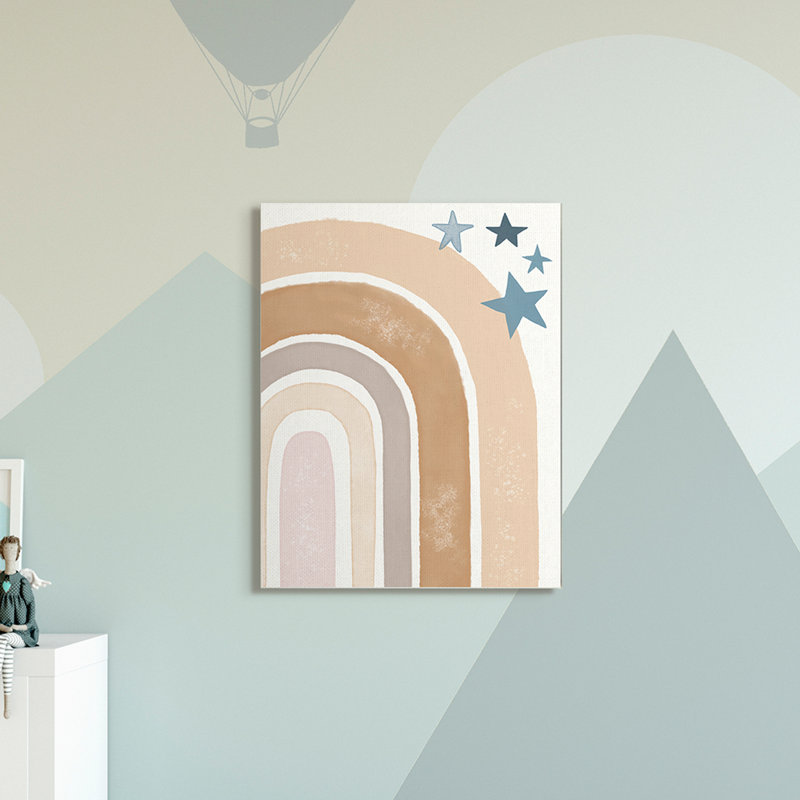 Désert arc-en-ciel arches brunes avec étoiles bleues, Toile tendue, H 40 po x l 30 po x 1,5 po