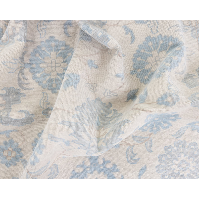 Estelle Hand Knotted Wool Floral Area Rug, Rectangle 12' x 15'