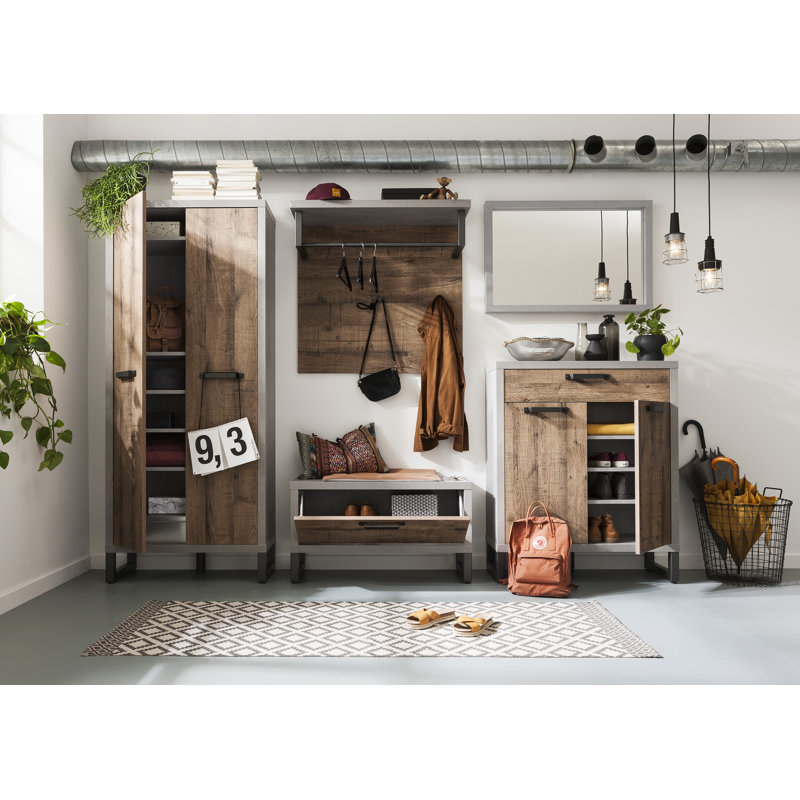 Lafabrica Upholstered Bench with Cabinet