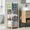 Porte-serviettes autoportant à 3 niveaux avec séparateurs amovibles, organisateur de rangement de salle de bain en métal et bois durable, tablette peu encombrante pour la maison et le bord de la piscine