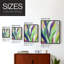 «Bright Tropical Abstraction», reproduction encadrée en V - bois massif-206181607-206181606