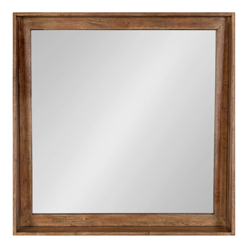 Millwood Pines Cytheria Flat Wall Mirror with Shelves & Reviews | Wayfair