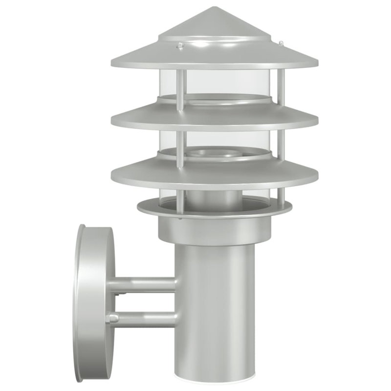Plug-in 1 Light Outdoor Wall Light, Silver