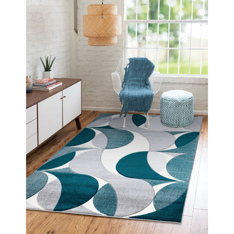 Getty Abstract Area Rug, Rectangle 60 x 110cm