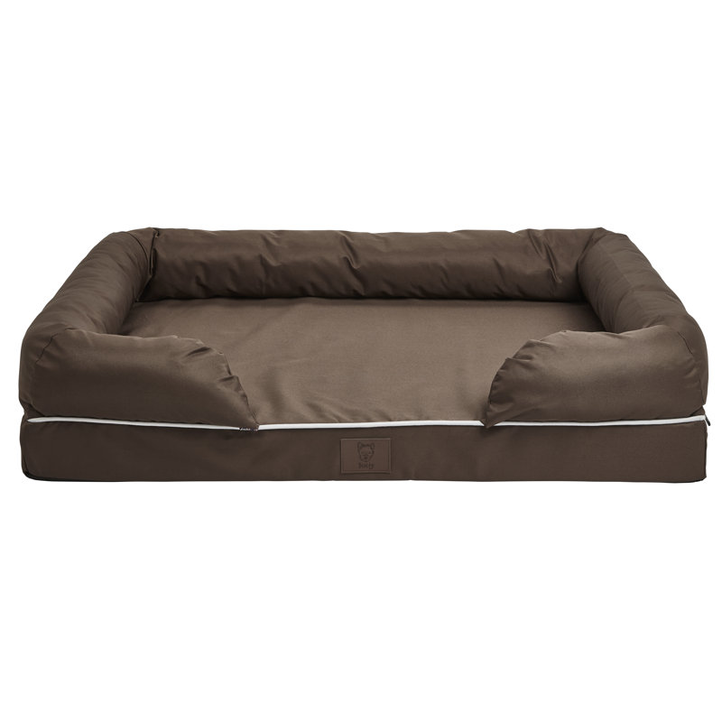 Ashlyn Orthopedic Polyester Pet Bed, Brown, Small (69cm W x 57cm D x 20cm H)