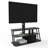 Black Multi-Function Angle And Height Adjustable Tempered Glass  TV Stand