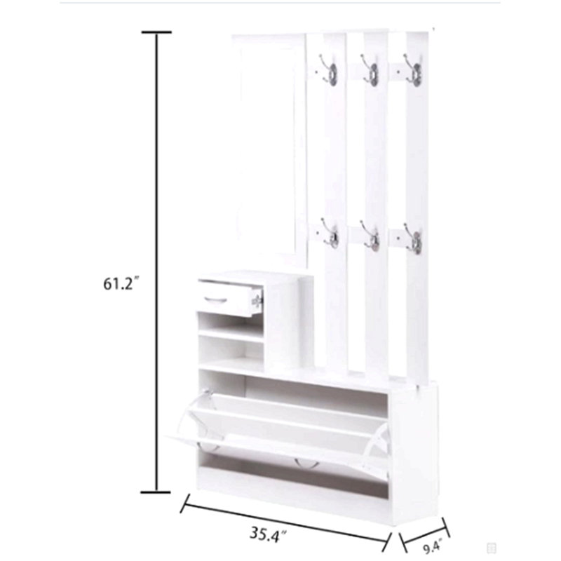 Combination Model Gate Cabinet With Shoe Cabinet+Hang Shelf+ Mirror