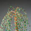 Genuine Green Aventurine Gemstone Willow Tree On Fluorite Base