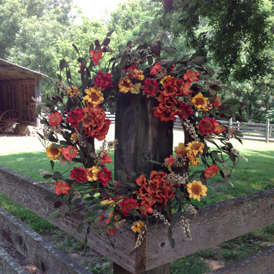 Faux Hydrangea 24'' Wreath
