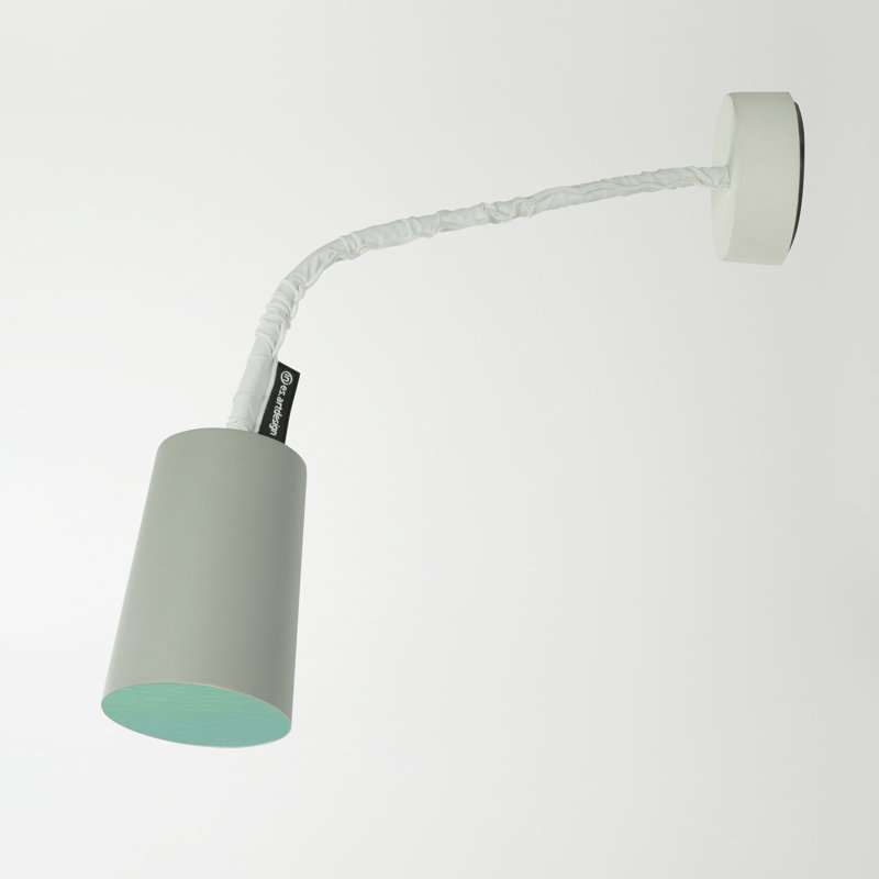 Armed Sconce, Grey/Turquoise