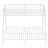 Metal Twin XL over Queen Bunk Bed for Teens & Adults, Space-Saving, Noise-Free, No Box Spring, White