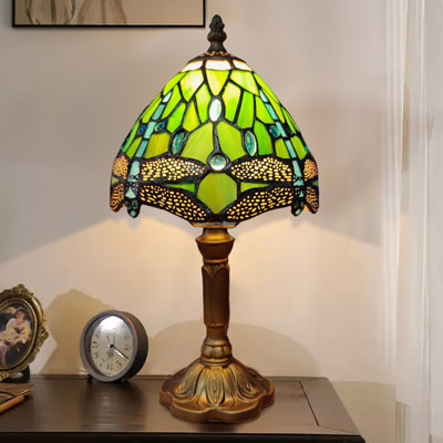 13''H Tiffany Style Table Lamp, Stained Glass Table Lamp