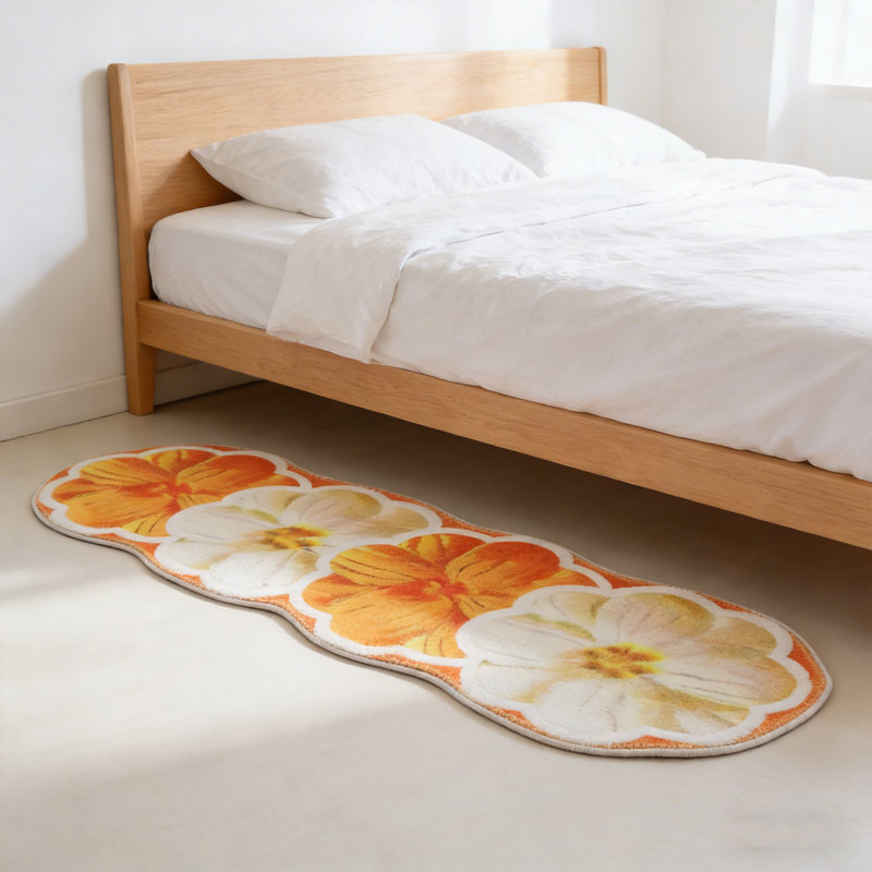 Tapis pour salle de bain Flower, Simple - L 47 po x l 16 po