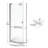 Armon 33.25'' - W x 66'' H Pivot Door Semi-Frameless Shower Door with-14170948-14170947