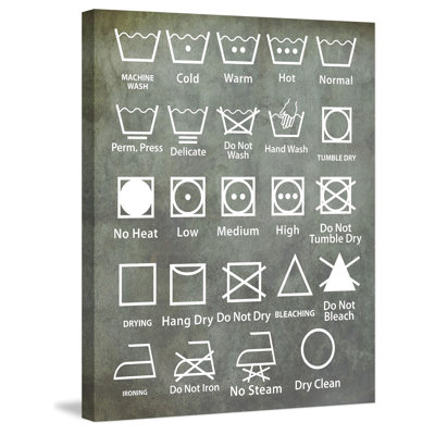 « Laundry Symbols », par Diana Alcala, Reproduction d'impression sur toile tendue
