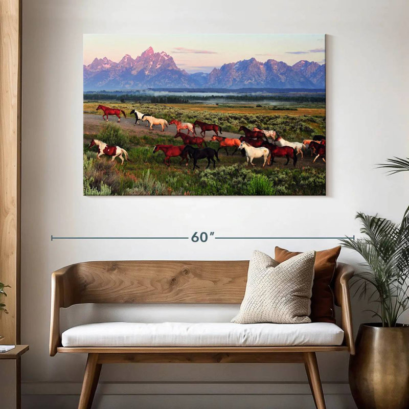 Chevaux de ferme Alvord Teton, H 32 po x l 48 po