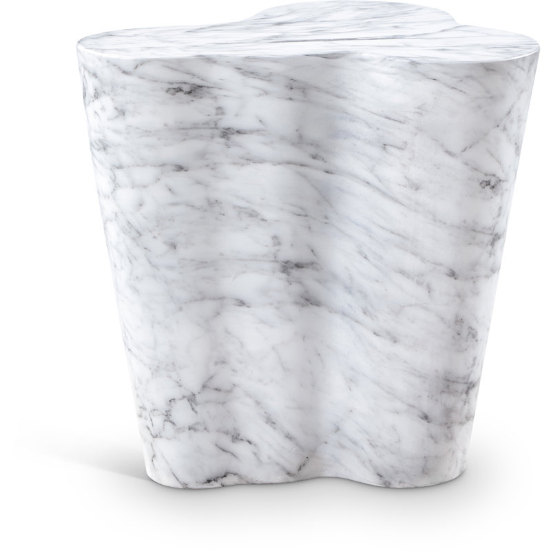 Barrett Slab Table, 22" H x 22" W x 18" D, White