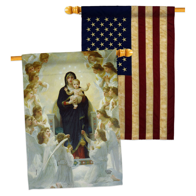 Drapeau de maison en polyester 40 x 28 po à 2 côtés