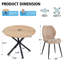 Ensemble table et chaises rondes de 99 cm (39 po) pour 4 personnes, style milieu du siècle, avec 4 chaises bouclées modernes, idéal pour optimiser l'espace dans un appartement ou un salon.-983512933-983512934