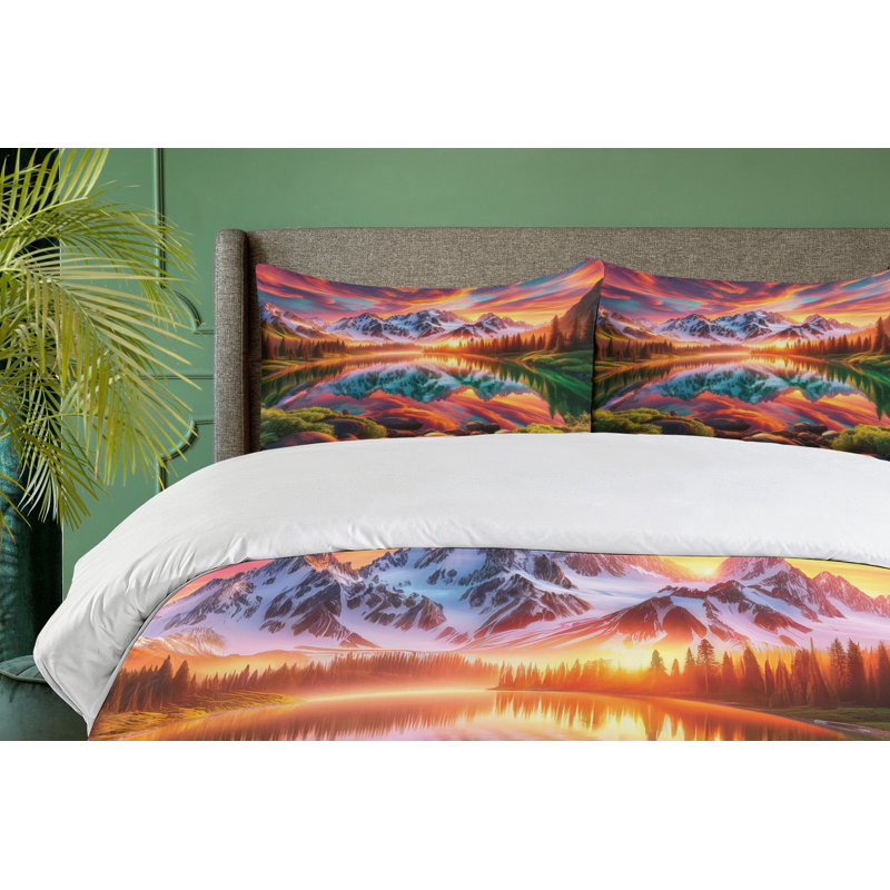Lake Duvet Cover, Queen Duvet Cover + 2 Standard Shams