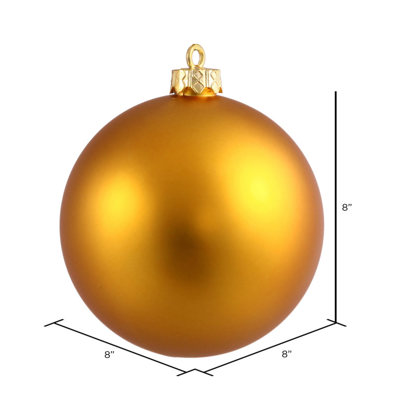 Ornement boule des Fêtes, Or antique,  H 8 po x l 8 po x P 8 po