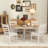 Roane 5 - Piece Extendable Dining Set with Round Extendable Dining Table and 4 Upholstered Dining Chairs-2033084710-2033084705-2033084704