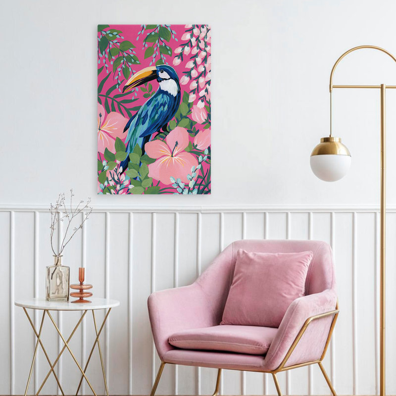 Toucan contemporain et BCBG, H 24 po x l 16 po