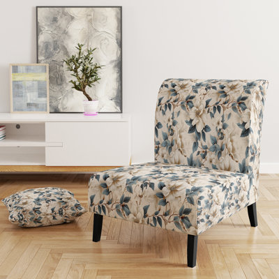 Fauteuil de chambre Vintage Flora - rembourré scandinave, fauteuil d'appoint blanc