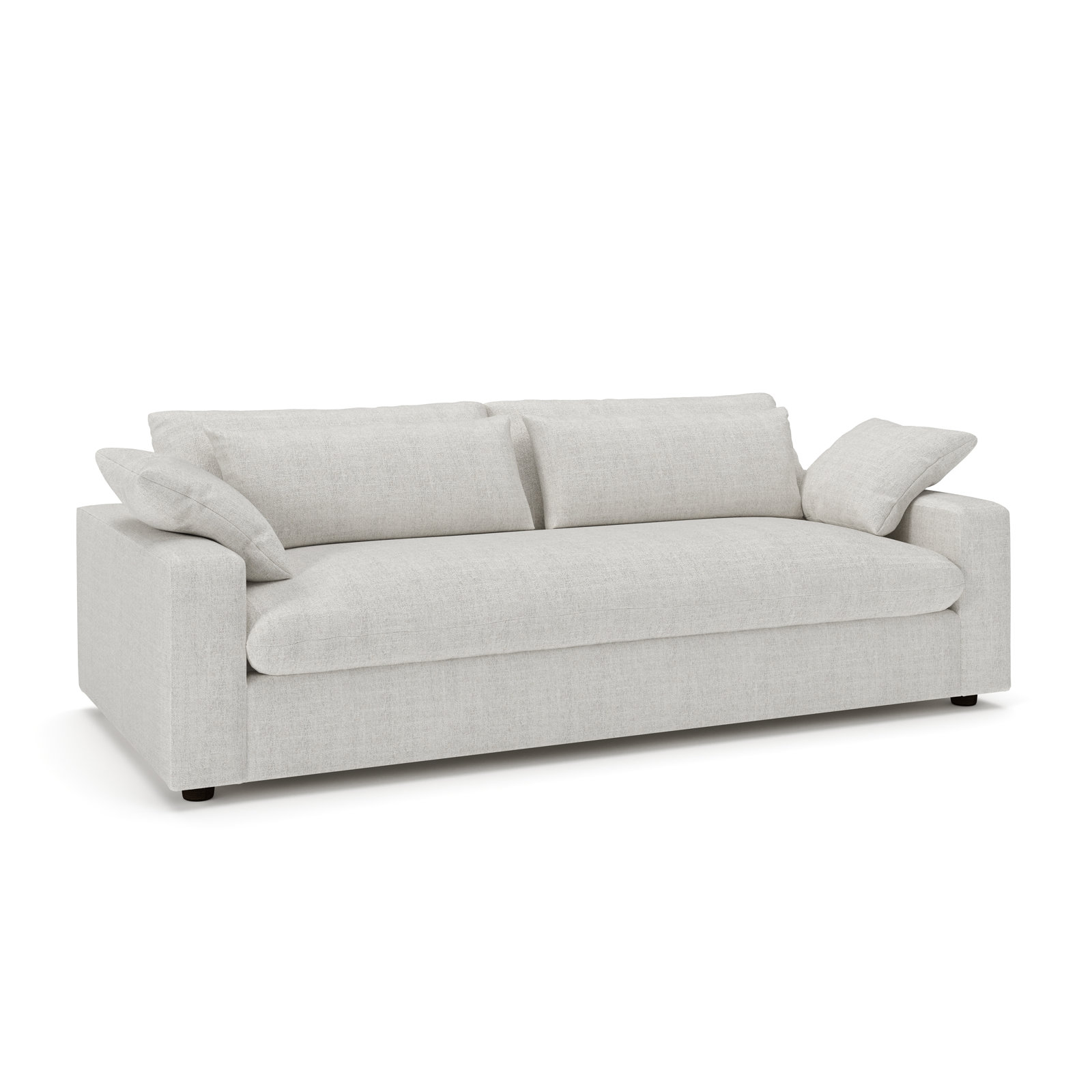 Remy 90'' Upholstered Sofa, Monique Oyster Textured Chenille